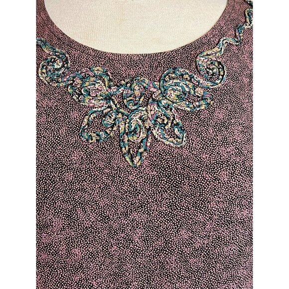 CL Carroll Little Petite Jacket Blouse Set 2P Dots Paisley Boho Career Y2K - Picture 5 of 16